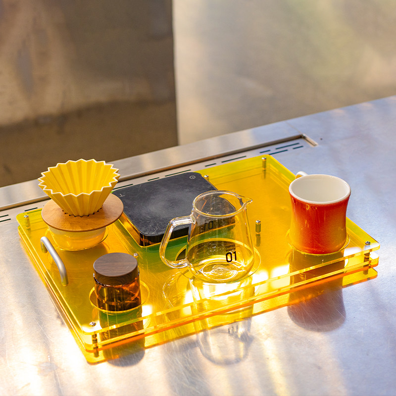 Coffee Equipment Tray - Bandeja de café de acrílico, utilizada