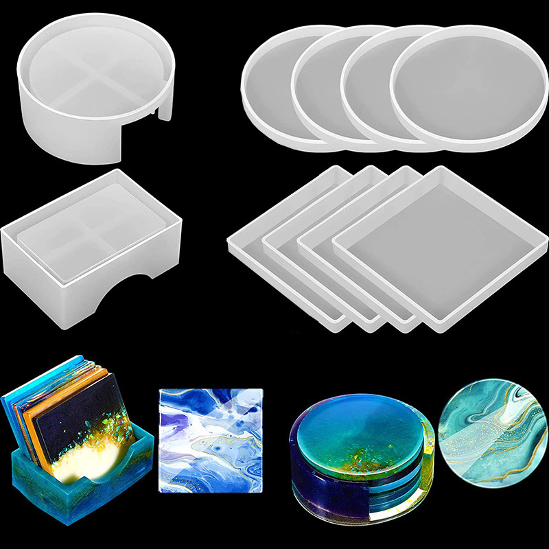 Coffee Equipment Tray - Molde de silicona para posavasos cuadrado