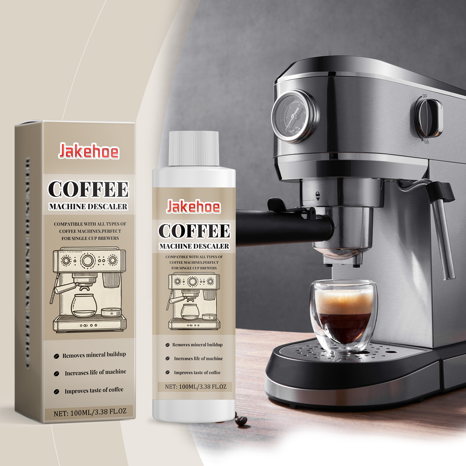 Coffee Equipment Maintenance - Limpiador de cafetera Jakehoe, descalcificación de