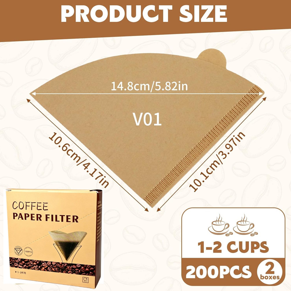 Filtros de Café, 200 Unidades, - Coffee Equipment For Home reseña y precio