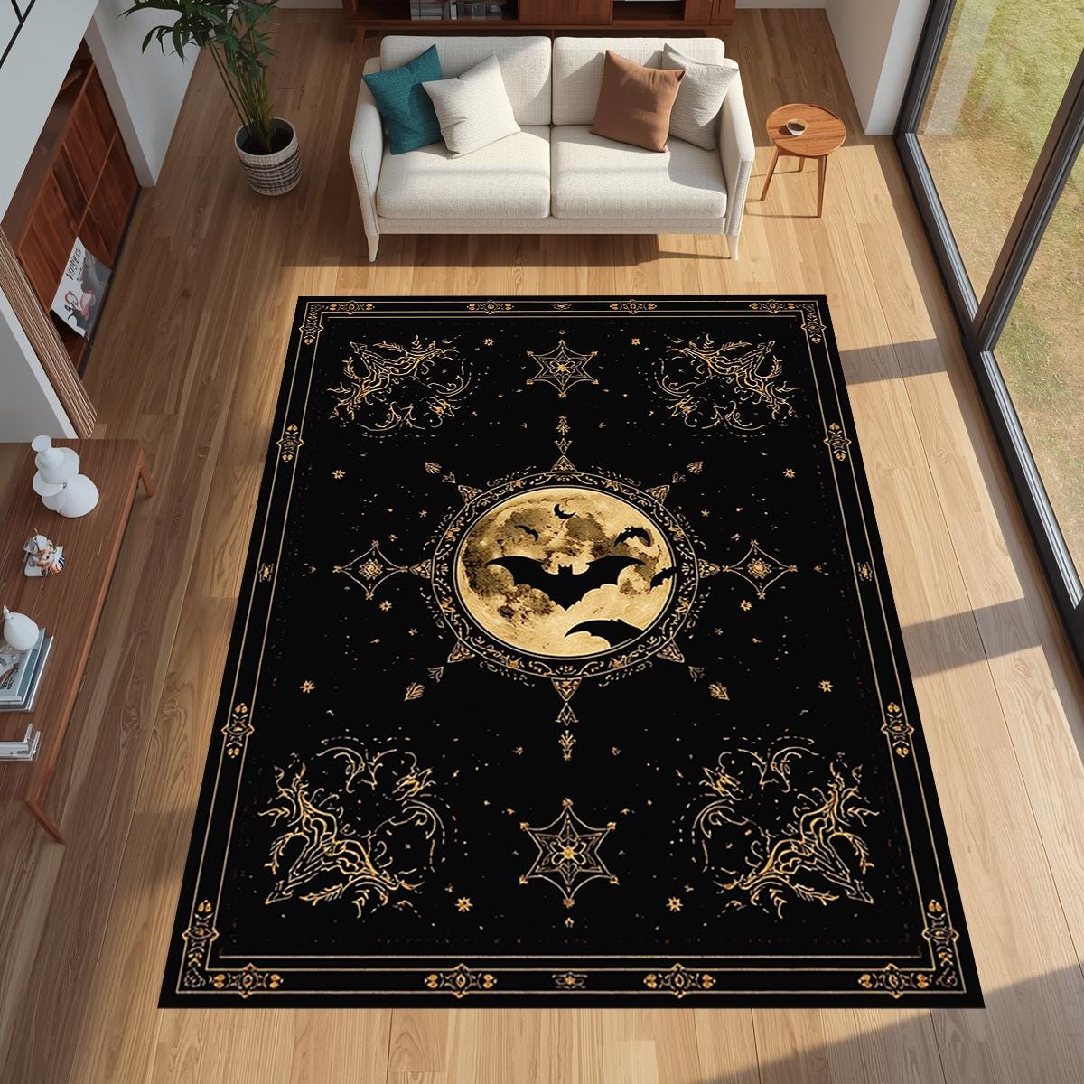 Alfombra grande con estampado  - Coffee Equipment At Home reseña y precio
